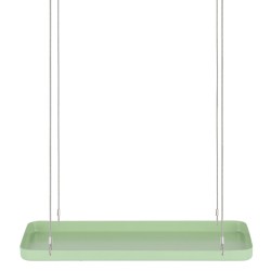 Esschert Design Bandeja colgante para plantas rectangular verde S