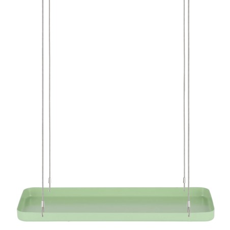 Esschert Design Bandeja colgante para plantas rectangular verde S