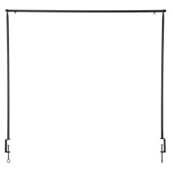 Esschert Design Barra decorativa para mesa con abrazadera negro 