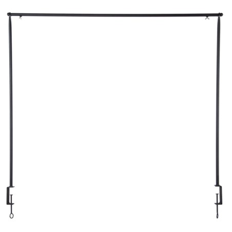 Esschert Design Barra decorativa para mesa con abrazadera negro 