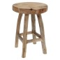 H&S Collection Taburete de madera de teca 42 cm H&S Collection Taburete de madera de teca 42 cm