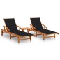 vidaXL Tumbonas con mesa y cojines 2 uds madera maciza de acacia vidaXL Tumbonas con mesa y cojines 2 uds madera maciza de acacia
