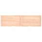 vidaXL Encimera de baño madera maciza sin tratar 220x60x(2-4) cm