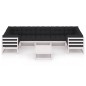 vidaXL Set muebles jardín con cojines 8 pzas madera maciza pino blanco vidaXL Set muebles jardín con cojines 8 pzas madera maciza pino blanco