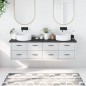 vidaXL Encimera baño madera maciza tratada gris oscuro 180x40x(2-4) cm vidaXL Encimera baño madera maciza tratada gris oscuro 180x40x(2-4) cm