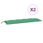 vidaXL Cojines de banco de jardín 2 uds tela Oxford verde 150x50x7 cm vidaXL Cojines de banco de jardín 2 uds tela Oxford verde 150x50x7 cm