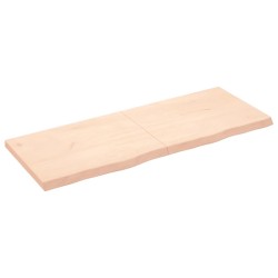 vidaXL Encimera de baño madera maciza sin tratar 160x60x(2-6) cm