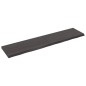 vidaXL Encimera baño madera maciza tratada gris oscuro 220x50x(2-6) cm vidaXL Encimera baño madera maciza tratada gris oscuro 220x50x(2-6) cm