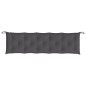 vidaXL Cojines de banco de jardín 2 uds antracita 180x50x7 cm vidaXL Cojines de banco de jardín 2 uds antracita 180x50x7 cm