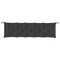 vidaXL Cojines de banco de jardín 2 uds tela Oxford negro 180x50x7 cm