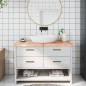 vidaXL Encimera baño madera maciza tratada marrón claro 120x40x(2-6)cm vidaXL Encimera baño madera maciza tratada marrón claro 120x40x(2-6)cm