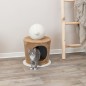 TRIXIE Cueva de peluche para gatos bola para rascar gris taupe 36x50cm TRIXIE Cueva de peluche para gatos bola para rascar gris taupe 36x50cm