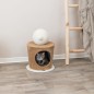 TRIXIE Cueva de peluche para gatos bola para rascar gris taupe 36x50cm TRIXIE Cueva de peluche para gatos bola para rascar gris taupe 36x50cm