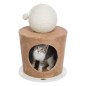 TRIXIE Cueva de peluche para gatos bola para rascar gris taupe 36x50cm TRIXIE Cueva de peluche para gatos bola para rascar gris taupe 36x50cm