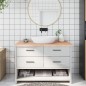 vidaXL Encimera de baño madera maciza sin tratar 120x50x(2-4) cm vidaXL Encimera de baño madera maciza sin tratar 120x50x(2-4) cm