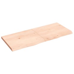 vidaXL Encimera de baño madera maciza sin tratar 120x50x(2-4) cm