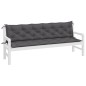 vidaXL Cojines de banco de jardín 2 uds antracita 200x50x7 cm vidaXL Cojines de banco de jardín 2 uds antracita 200x50x7 cm