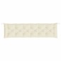 vidaXL Cojines de banco de jardín 2 uds blanco crema 200x50x7 cm