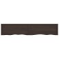 vidaXL Encimera baño madera maciza tratada gris oscuro 200x40x(2-4) cm vidaXL Encimera baño madera maciza tratada gris oscuro 200x40x(2-4) cm