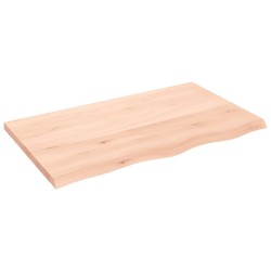 vidaXL Encimera de baño madera maciza sin tratar 100x60x(2-4) cm