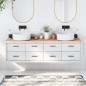 vidaXL Encimera de baño madera maciza sin tratar 180x30x(2-6) cm