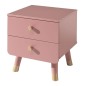 Vipack Mesita de noche Billy 2 cajones rosa tierra Vipack Mesita de noche Billy 2 cajones rosa tierra