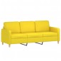 vidaXL Sofá de 3 plazas con cojines tela amarillo claro 180 cm vidaXL Sofá de 3 plazas con cojines tela amarillo claro 180 cm
