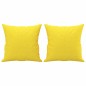 vidaXL Sofá de 3 plazas con cojines tela amarillo claro 180 cm vidaXL Sofá de 3 plazas con cojines tela amarillo claro 180 cm