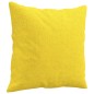 vidaXL Sofá de 3 plazas con cojines tela amarillo claro 180 cm vidaXL Sofá de 3 plazas con cojines tela amarillo claro 180 cm