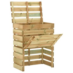 vidaXL Compostadores de láminas 4 uds madera de pino 80x50x100 cm