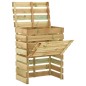 vidaXL Compostadores de láminas 4 uds madera de pino 80x50x100 cm