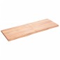 vidaXL Encimera baño madera maciza tratada marrón claro 140x50x(2-4)cm