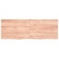 vidaXL Encimera baño madera maciza tratada marrón claro 140x50x(2-4)cm