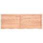 vidaXL Encimera baño madera maciza tratada marrón claro 140x50x(2-4)cm