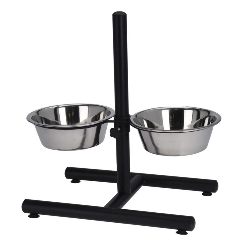 Pets Collection Comedero bebedero de perro altura ajustable acero inox Pets Collection Comedero bebedero de perro altura ajustable acero inox