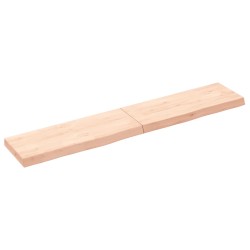 vidaXL Encimera de baño madera maciza sin tratar 160x30x(2-6) cm