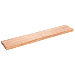 vidaXL Encimera baño madera maciza tratada marrón claro 160x30x(2-6)cm