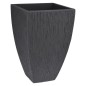 ProGarden Maceta estriada Lava gris antracita 60 cm ProGarden Maceta estriada Lava gris antracita 60 cm