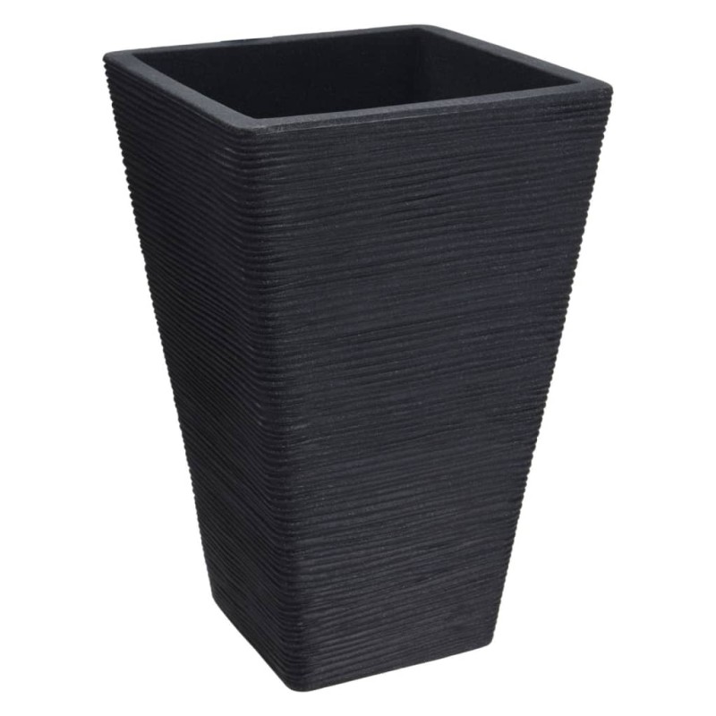 ProGarden Maceta estriada cuadrada gris antracita 55 cm ProGarden Maceta estriada cuadrada gris antracita 55 cm