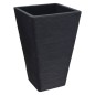 ProGarden Maceta estriada cuadrada gris antracita 55 cm ProGarden Maceta estriada cuadrada gris antracita 55 cm