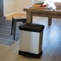 Curver Papelera de pedal Deco rectangular plateado 30 L Curver Papelera de pedal Deco rectangular plateado 30 L