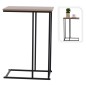 H&S Collection Mesa auxiliar con superficie de MDF natural y negro H&S Collection Mesa auxiliar con superficie de MDF natural y negro