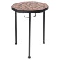 ProGarden Juego de mesas auxiliares 2 pzas con superficie de mosaico ProGarden Juego de mesas auxiliares 2 pzas con superficie de mosaico