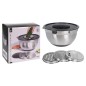 Excellent Houseware Tazón para mezclar y ralladores 4 pzas acero inox Excellent Houseware Tazón para mezclar y ralladores 4 pzas acero inox