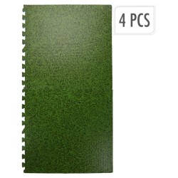 XQ Max Juego de protectores de suelo 4 pzas estampado de hierba verde