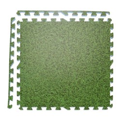 XQ Max Juego de protectores de suelo 4 pzas estampado de hierba verde