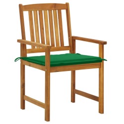 vidaXL Sillas de jardín con cojines 8 uds madera maciza de acacia 