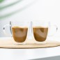 HI Juego de vasos para café capuchino 2 unidades transparente 270 ml HI Juego de vasos para café capuchino 2 unidades transparente 270 ml