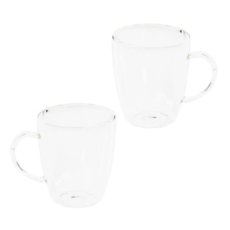 HI Juego de vasos para café capuchino 2 unidades transparente 270 ml