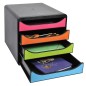 Exacompta Set de cajones para escritorio Harlequin con 4 cajones Exacompta Set de cajones para escritorio Harlequin con 4 cajones